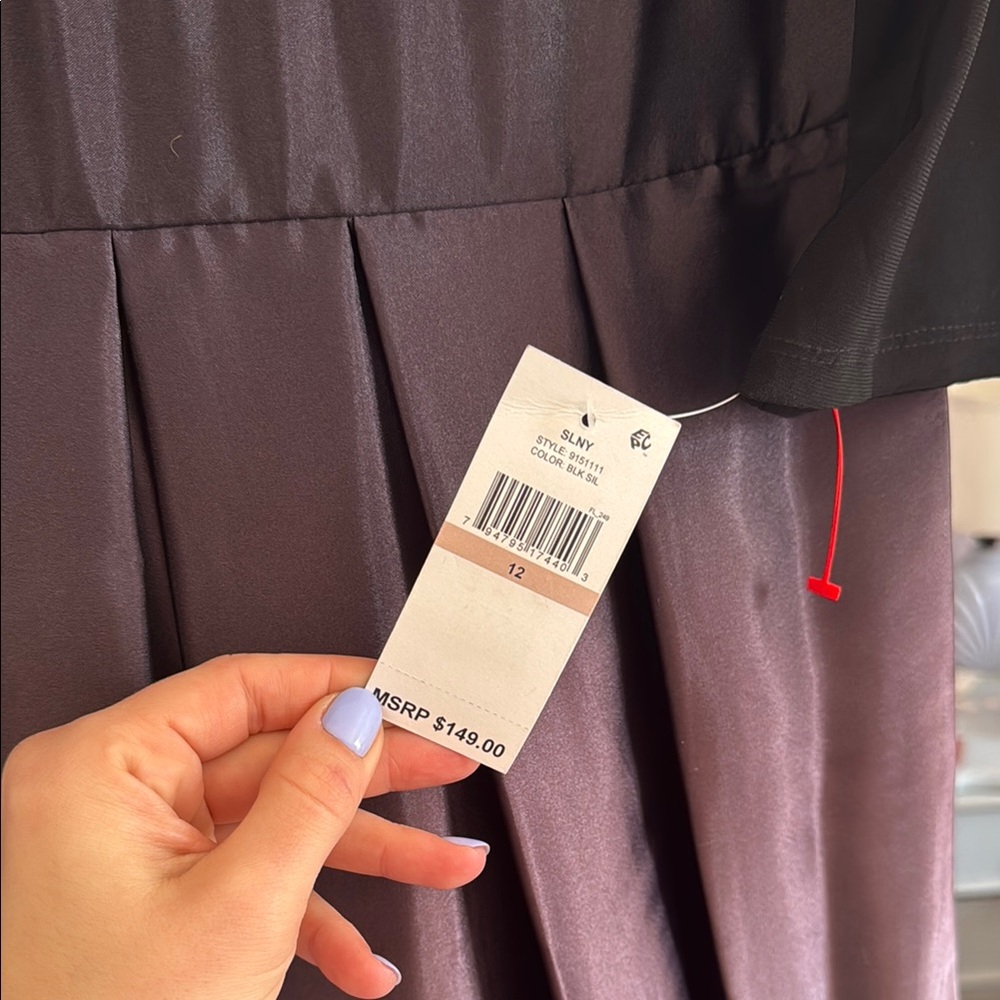 Elegant Black and Purple Dress